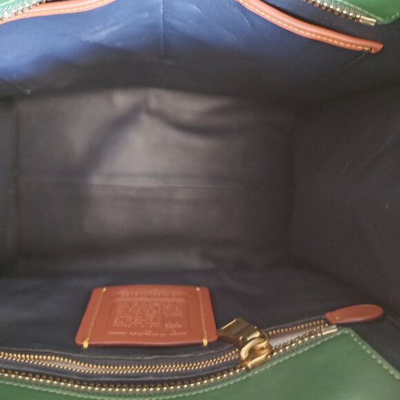 Coach Green Leather Tote New with Tags - Picture 4 of 12